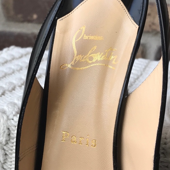 Christian Louboutin Peep Toe Sling Back - Picture 9 of 13